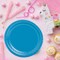 24 Count Turquoise Paper Plates 7" Round Dessert Plates for Summer and Beach Parties